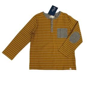 NWT Me & Henry 9/10Y Mustard Stripe Linden Henley